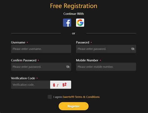 swerte99 live login register